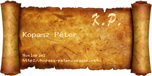 Kopasz Péter névjegykártya